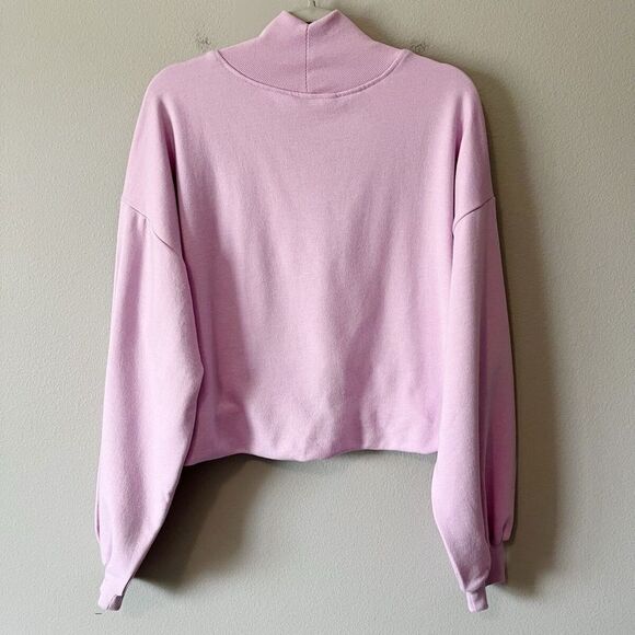 Anthropologie PILCRO Funnel Neck Bubble Hem Pullover Sweatshirt Lavender XS Nwt - Picture 7 of 10
